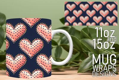 Versatile templates for sublimation, create unique mugs! , Heart Sublimation HoodArtCraft 