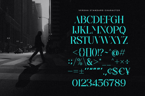 Versha - Stencil Serif Font Font studioalmeera 