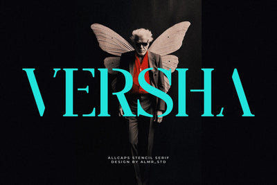 Versha - Stencil Serif Font Font studioalmeera 
