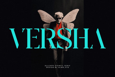 Versha - Stencil Serif Font Font studioalmeera 