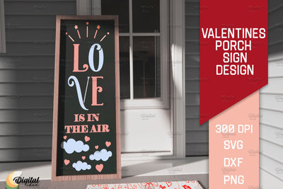 Vertical Sign SVG. Valentines Porch Sign. Love Quote SVG SVG Evgenyia Guschina 