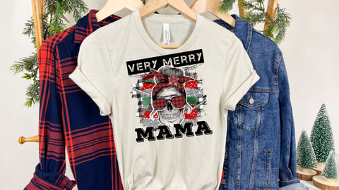 Very Merry Mama PNG | Christmas Mom Sublimation Design | Festive Mama Holiday Sublimation Sublimation Print Perfect Design Shop 