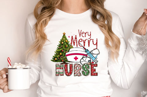Very merry nurse png design Sublimation Regulrcrative 