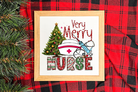 Very merry nurse png design Sublimation Regulrcrative 