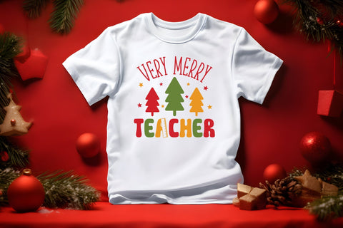 Very Merry Teacher | Christmas SVG SVG CraftLabSVG 
