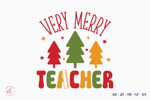 Very Merry Teacher | Christmas SVG SVG CraftLabSVG 
