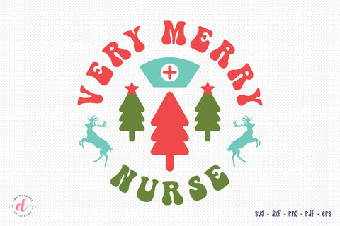 Very Mery Nurse | Christmas SVG Design SVG CraftLabSVG 