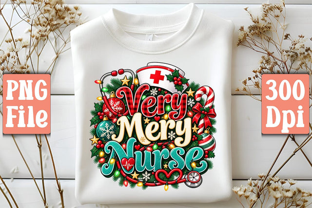 Very Mery Nurse PNG Sublimation Craftlabsvg24 