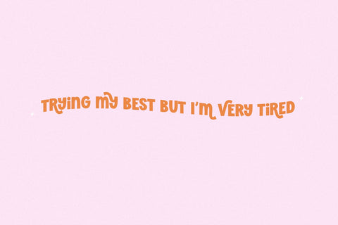 Very Tired - Retro Swash Font Font KA Designs 