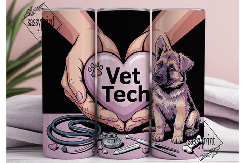 Vet Tech 20oz Tumbler Wrap Sublimation sassyprint 