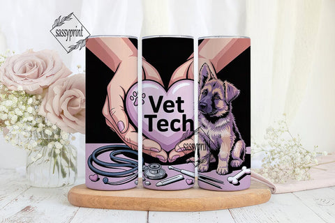 Vet Tech 20oz Tumbler Wrap Sublimation sassyprint 