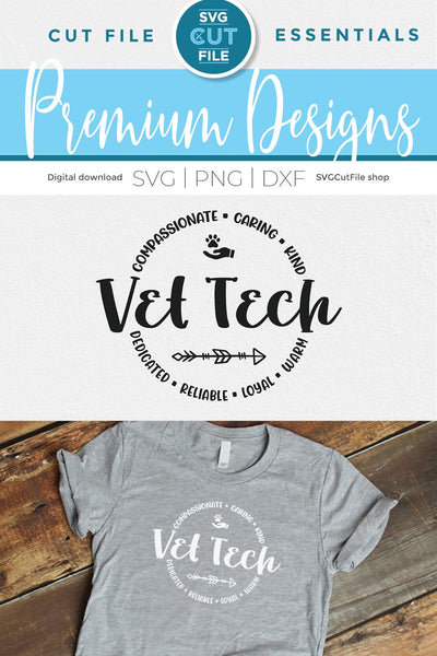 Vet tech svg, Veterinary Technician svg SVG SVG Cut File 