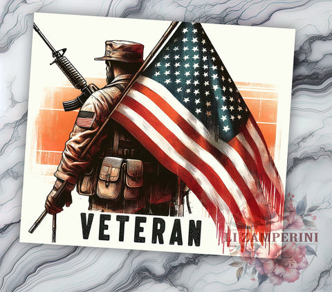 Veteran 20oz Tumbler Wrap PNG, Military Tumbler Png, Straight & Tapered Tumbler Wrap, Instant Digital Download Sublimation Li Zamperini 