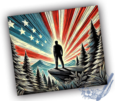 Veteran American Flag 20oz Tumbler, American Flag Design, 20oz Tumbler Wrap, Military Gift, Patriotic Drinkware, Independence Day Tumbler, Custom Drinkware Sublimation ToriDesigns 