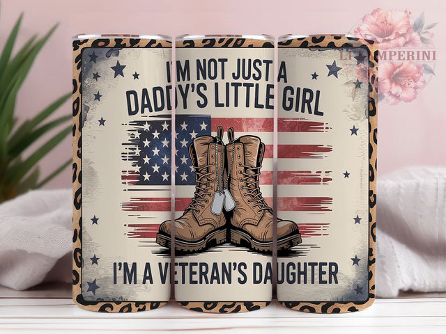 Veteran Daughter Patriotic Gift Tumbler, Military Pride Cup, Daddy's Girl Gift Tumbler, 20oz Patriotic Daughter Wrap, Armed Forces Family Sublimation, American Hero Daughter Cup Sublimation Li Zamperini 