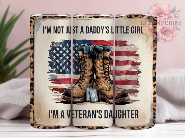 Veteran Daughter Patriotic Gift Tumbler, Military Pride Cup, Daddy's Girl Gift Tumbler, 20oz Patriotic Daughter Wrap, Armed Forces Family Sublimation, American Hero Daughter Cup Sublimation Li Zamperini 