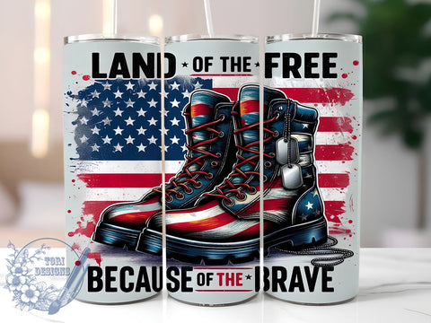 Veteran Memorial Day 20oz Skinny Tumbler, 4th of July Tumbler Png, Straight & Tapered Tumbler Wrap, Instant Digital Download Sublimation ToriDesigns 