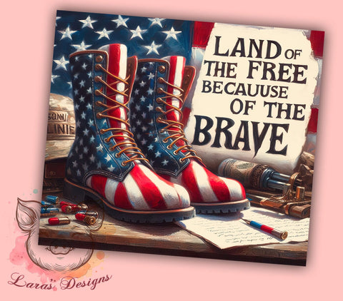 Veteran Memorial Day 20oz Tumbler Png, Straight & Tapered Tumbler Png, 4th of July Tumbler Png, Digital Download PNG Sublimation Lara' s Designs 