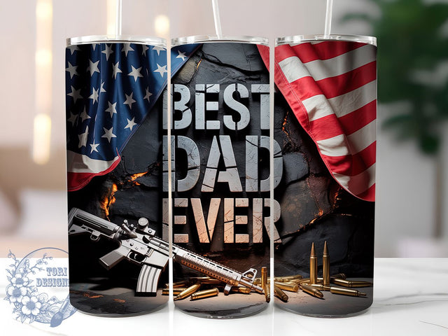Veteran Military Hero Dad Tumbler, Army Father Design, Patriotic Tumbler, Veteran Dad Art, American Hero Dad, Military Family Gift, Service Dad Tumbler Sublimation ToriDesigns 
