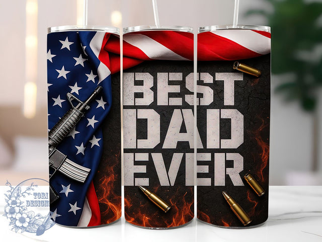 Veteran Military Hero Dad Tumbler, Army Father Design, Patriotic Tumbler, Veteran Dad Art, American Hero Dad, Military Family Gift, Service Dad Tumbler Sublimation ToriDesigns 