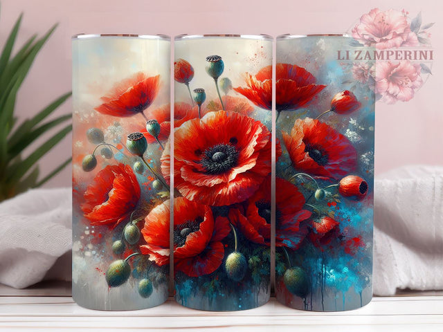 Veterans Day Tumbler, Patriotic Sublimation Design, Red Poppies Art, 20oz Tumbler PNG, Memorial Day Gift, Floral Tumbler Design, Veteran Tribute Sublimation Sublimation Li Zamperini 