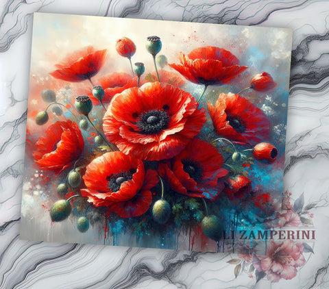 Veterans Day Tumbler, Patriotic Sublimation Design, Red Poppies Art, 20oz Tumbler PNG, Memorial Day Gift, Floral Tumbler Design, Veteran Tribute Sublimation Sublimation Li Zamperini 