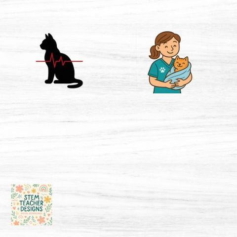 Veterinarian Clipart Pack | 10 Vet & Animal Care Digital PNG Images | Vet Tools, Vet logo, Pets, Sublimation SVG The STEM Teacher 