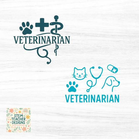 Veterinarian Clipart Pack | 10 Vet & Animal Care Digital PNG Images | Vet Tools, Vet logo, Pets, Sublimation SVG The STEM Teacher 
