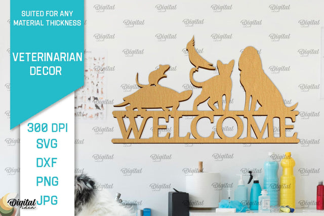Veterinarian Sign Laser Cut. Veterinarian Wall Decor SVG SVG Evgenyia Guschina 