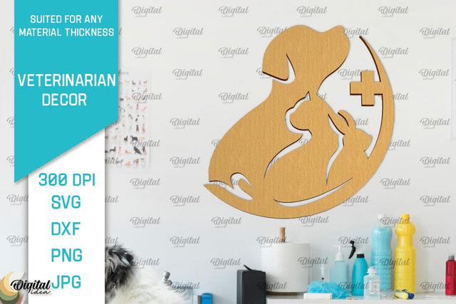 Veterinarian Sign Laser Cut. Veterinarian Wall Decor SVG SVG Evgenyia Guschina 