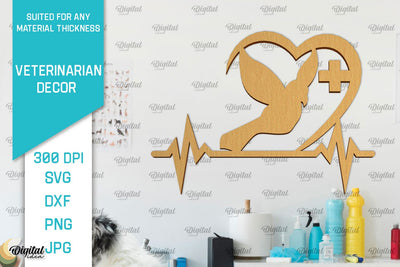 Veterinarian Sign Laser Cut. Veterinarian Wall Decor SVG SVG Evgenyia Guschina 