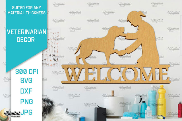 Veterinarian Sign Laser Cut. Veterinarian Wall Decor SVG SVG Evgenyia Guschina 