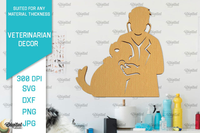 Veterinarian Sign Laser Cut. Veterinarian Wall Decor SVG SVG Evgenyia Guschina 