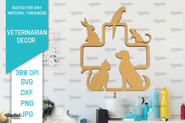 Veterinarian Sign Laser Cut. Veterinarian Wall Decor SVG SVG Evgenyia Guschina 
