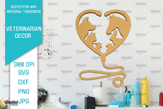 Veterinarian Sign Laser Cut. Veterinarian Wall Decor SVG SVG Evgenyia Guschina 