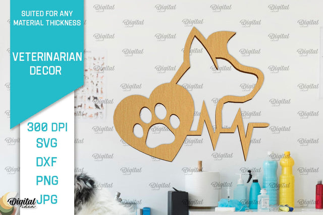 Veterinarian Sign Laser Cut. Veterinarian Wall Decor SVG SVG Evgenyia Guschina 
