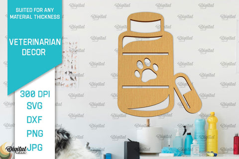 Veterinarian Signs Laser Cut Bundle. Veterinarian Wall Decor SVG SVG Evgenyia Guschina 