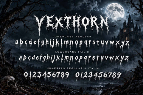 Vexthorn Font Prasetya Letter 