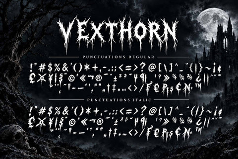 Vexthorn Font Prasetya Letter 