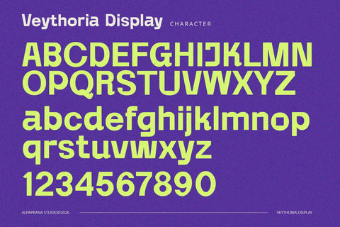 Veythoria - Display Font Font Alpaprana Studio 