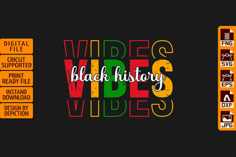 Vibes Black History T-Shirt, Pride Month Shirt, Black History Shirt Print Template Sketch DESIGN Depiction Studio 
