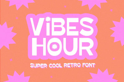 Vibes Hour - Trendy Retro Font Font KA Designs 