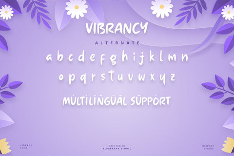 Vibrancy - Display Font Font Alpaprana Studio 