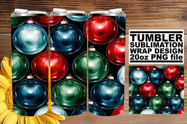 Vibrant 3D Christmas Patterns Tumbler Wrap - Holiday 20oz Sublimation afrosvg 