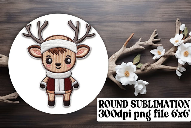 Vibrant 3D Embroidered Christmas Circle Keychain Coaster Sublimation afrosvg 