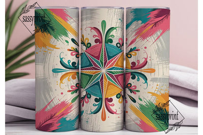Vibrant Abstract Art Tumbler Wrap Sublimation sassyprint 
