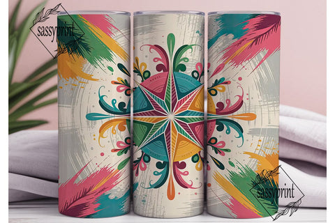 Vibrant Abstract Art Tumbler Wrap Sublimation sassyprint 