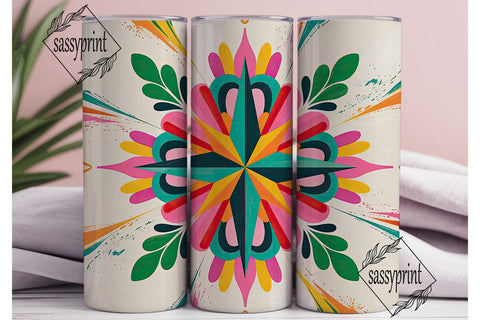 Vibrant Abstract Art Tumbler Wrap Sublimation sassyprint 