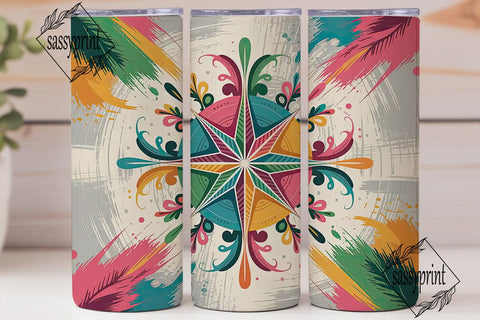 Vibrant Abstract Art Tumbler Wrap Sublimation sassyprint 