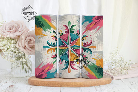 Vibrant Abstract Art Tumbler Wrap Sublimation sassyprint 